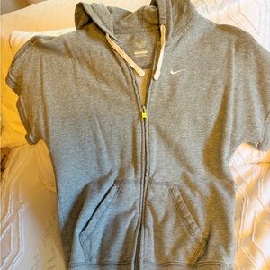 Nike Gray Zip Up Hoodie Extra Small XS Athletic Sweatshirt Women’s